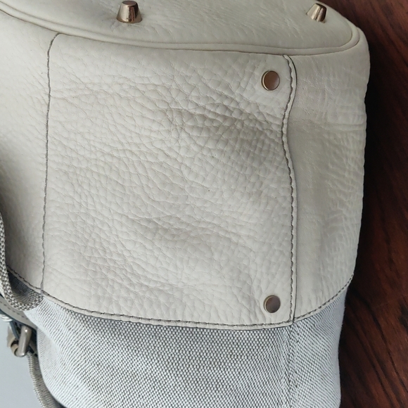 Burberry white Canvas jute and bottom leather Crossbody Bag - Picture 9 of 16